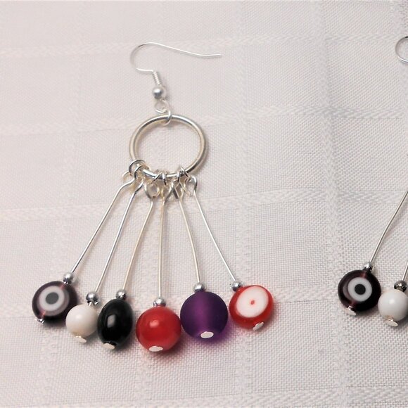 Valiumium Jewelry - No 788 Handmade earrings with blowtorch glass beads